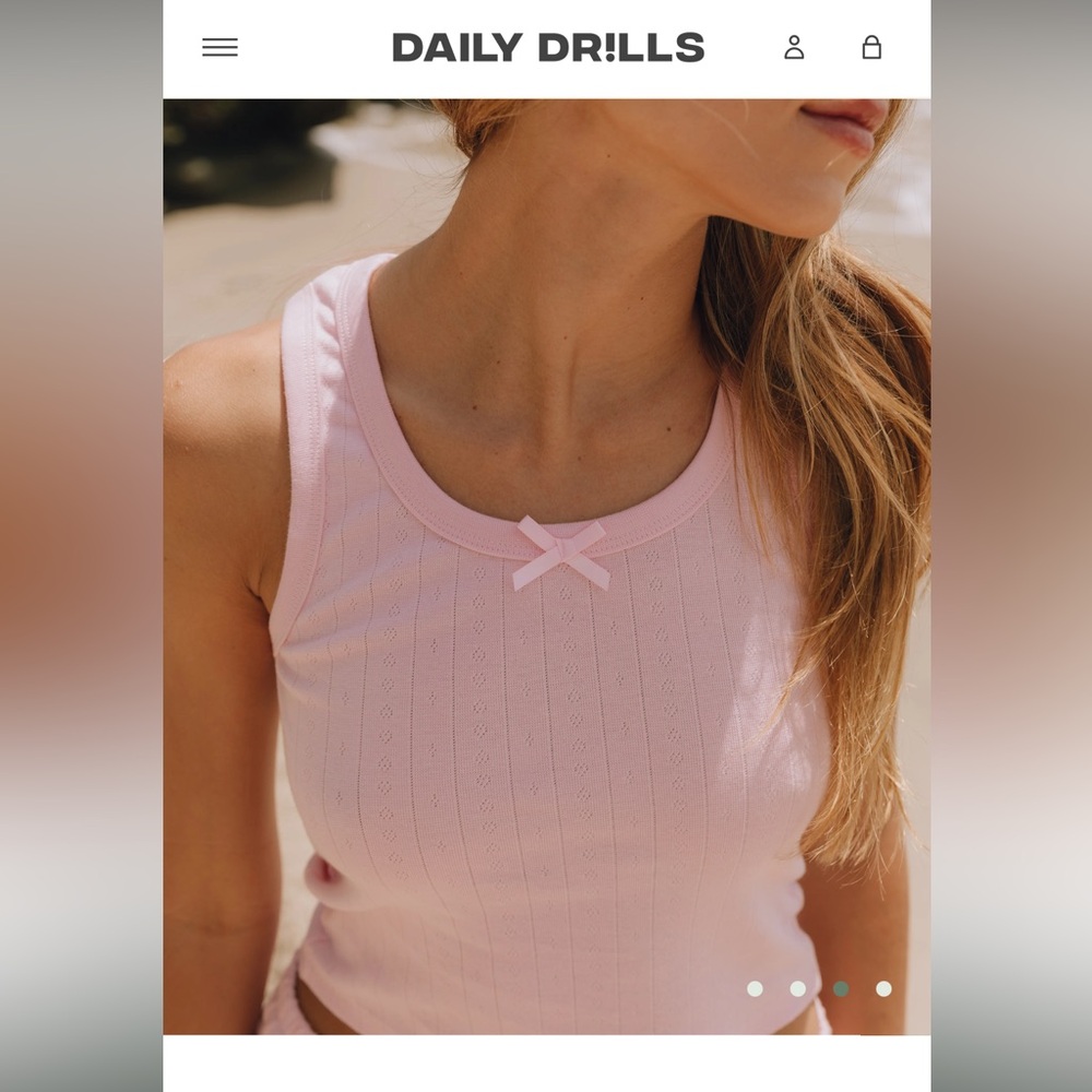NWT Daily Drills pink tank, size XS/S